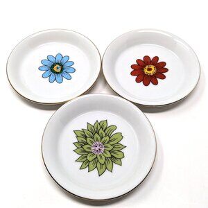 Japanese Soy Dipping Bowls by Creative Bread Oil Porcelain Spring Floral Set 3